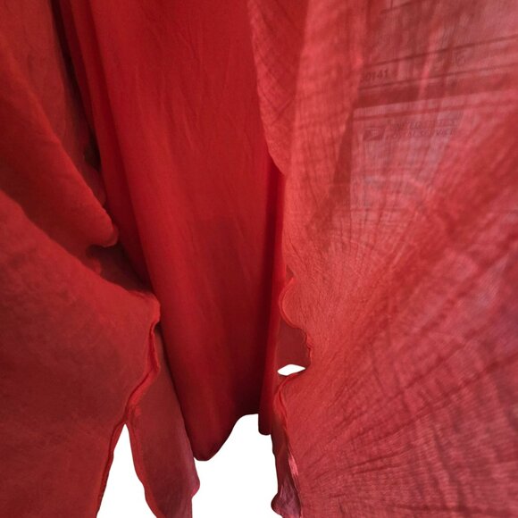 Sleeveless Orange Dress Button-Up Collared Midi with Dress Liner NWT JJ3991 - Picture 7 of 10